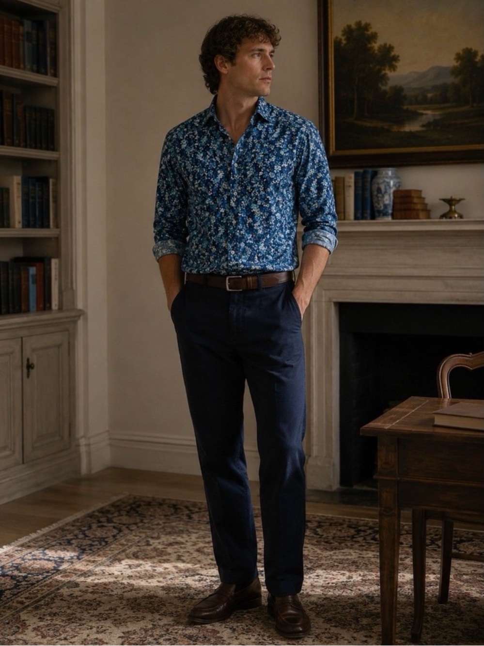 Express 1MX Button Down Floral